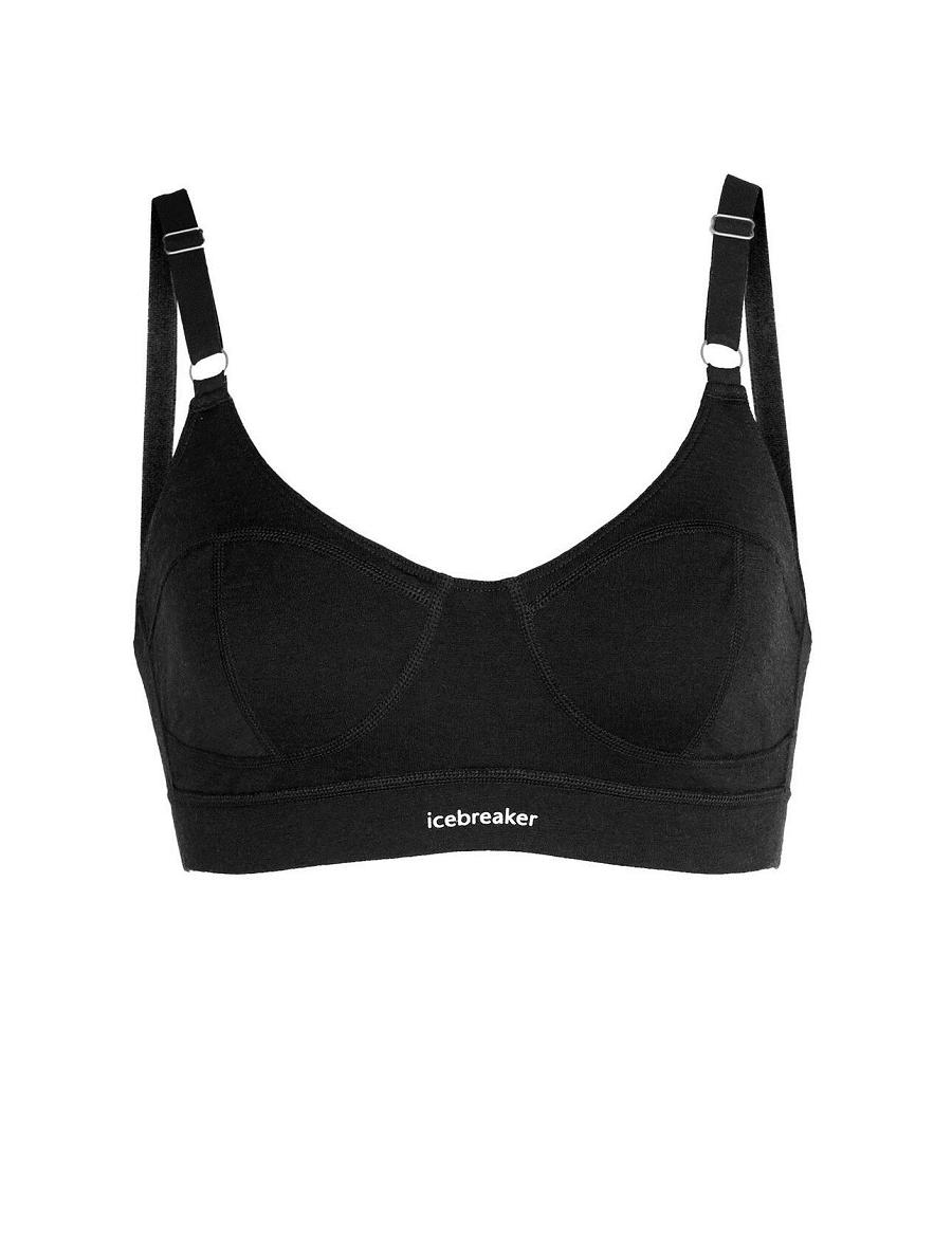 Women's Icebreaker Merino Queens Clasp Bras Black | CA 1136BEXC